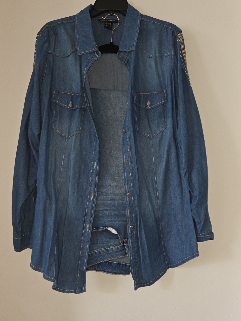 Blue Jean Shirt With Jeans Set,